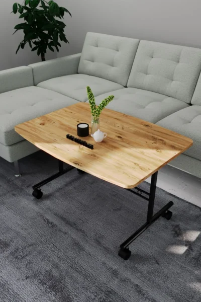 60x90 Tekerlekli Sehpa Orta Sehpa Yemek Masası Tekerlekli Masa Çalışma Masası